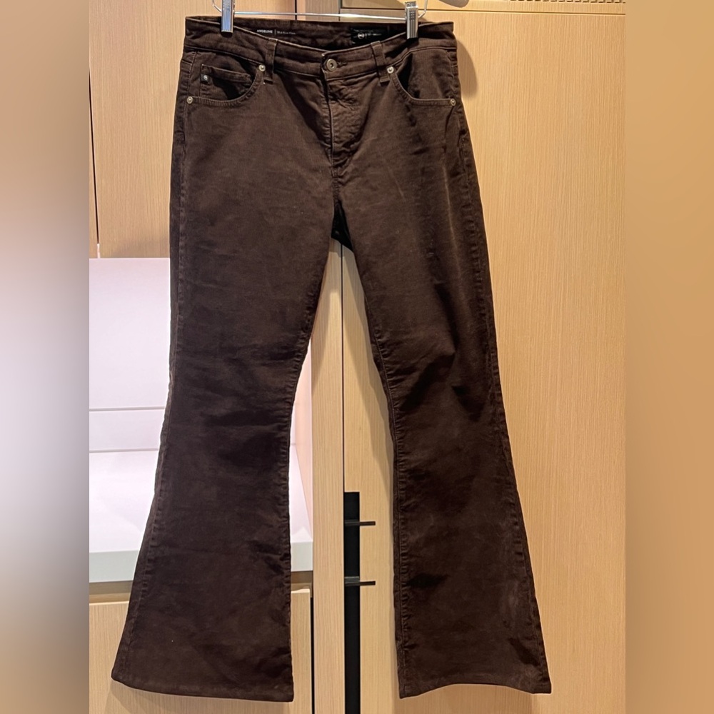 AG (Angeline) mid rise flare brown corduroy size 29